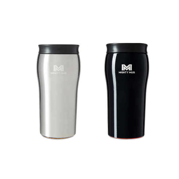 Mighty Mug Solo - Stainless Steel - Midnight Black - 12 oz