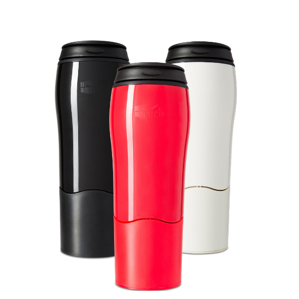 Mighty Mug Go Plastic: Red, Black, Cream 3pk