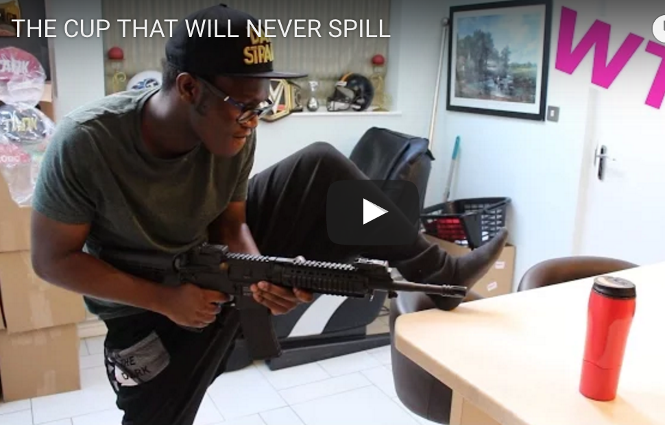 "The Cup That Will Never Spill" - Youtube Star Takes Gun to Mighty Mug - NSFW