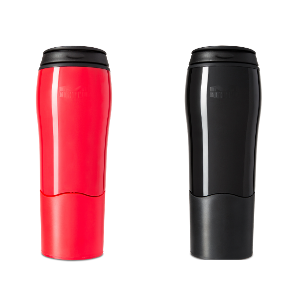 Mighty Mug Go Plastic: Red & Black - 2pk