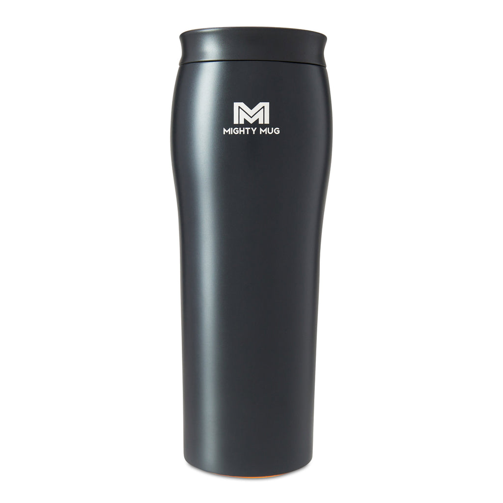 Mighty Mug Go - Stainless Steel - Matte Black - 16 oz