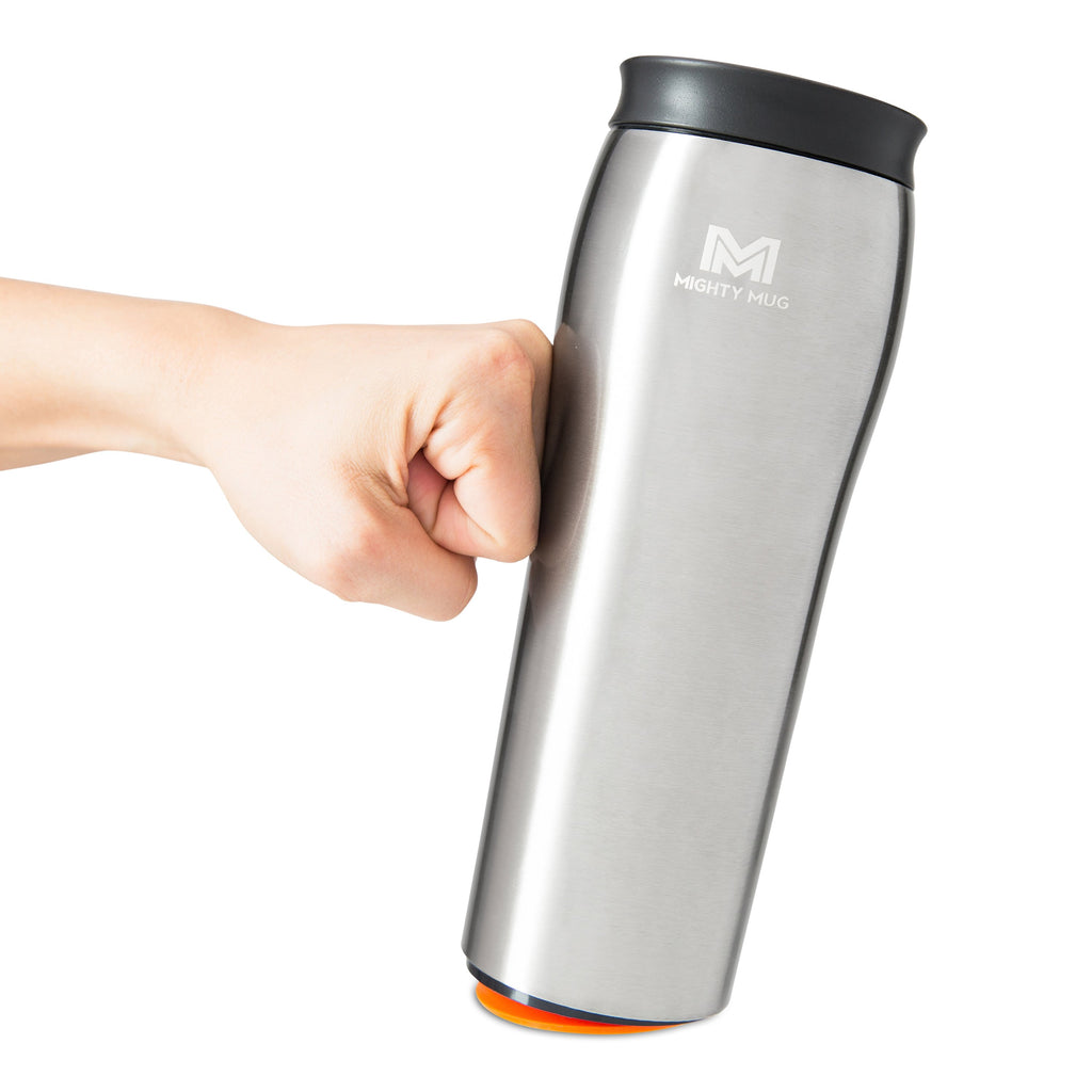Mighty Mug Go - Stainless Steel - Silver - 16 oz