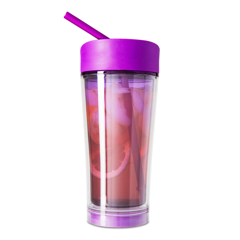 Mighty Mug® Purple Travel Mug with Straw