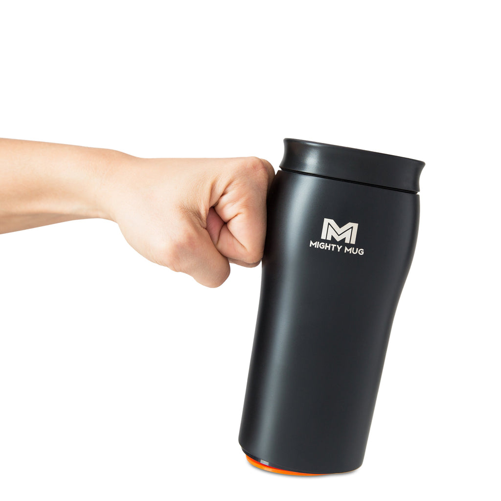 Mighty Mug Solo - Stainless Steel - Matte Black - 12 oz